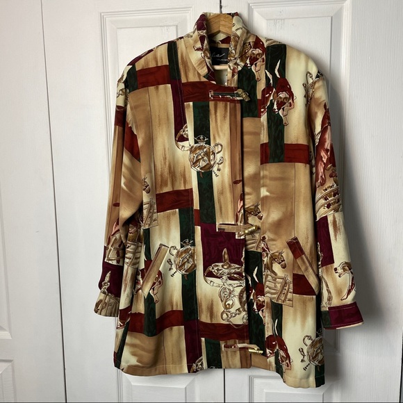 Patterned Wool Blend Jacket - Picture 3 of 16